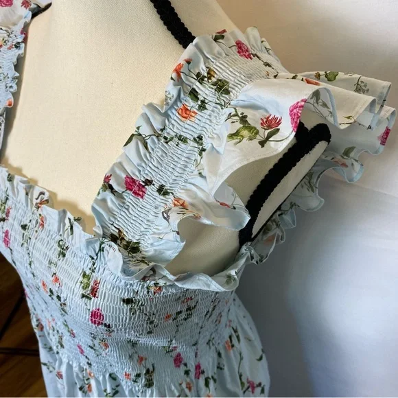 Hill House The Elizabeth Nap Dress Women’s Small in Pond Floral Mini Sundress - Picture 8 of 16